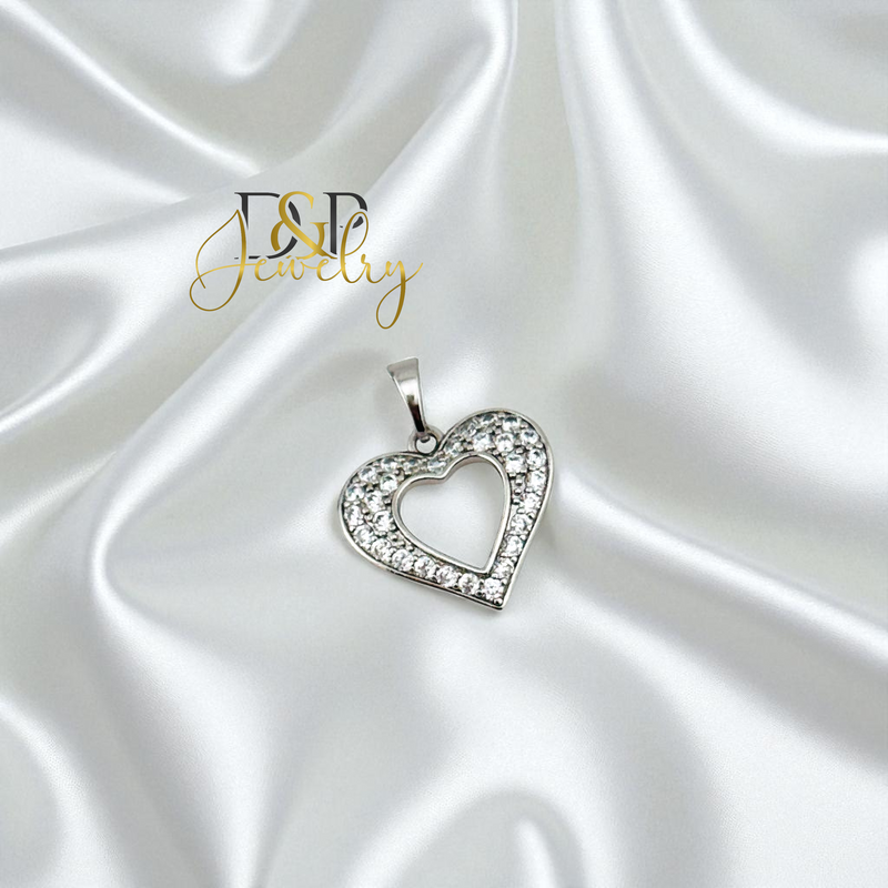14K SILVER/HEART PENDANT P921