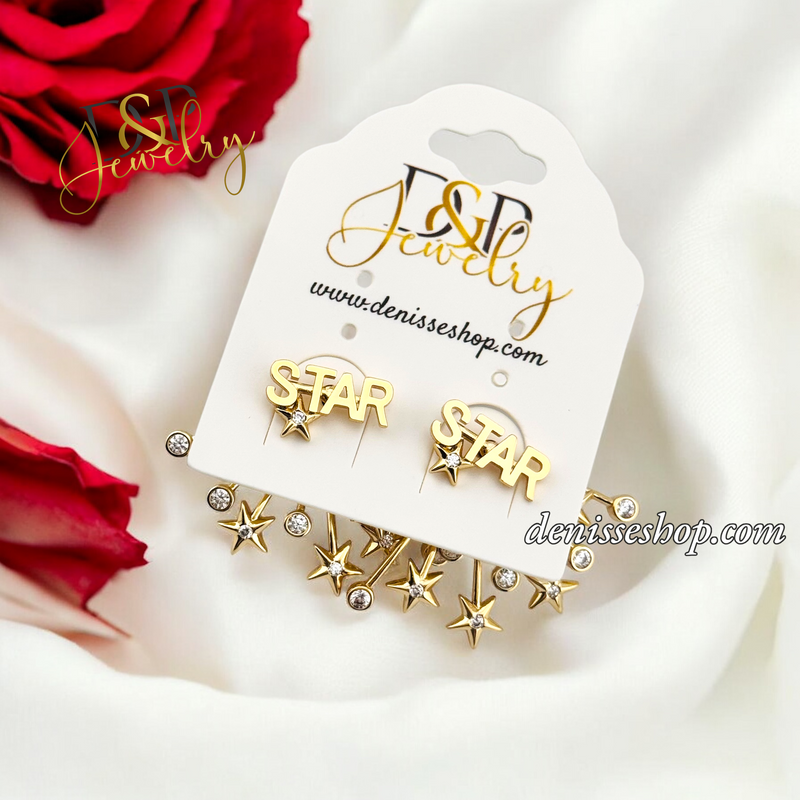 14K FASHION STAR EARRING E811