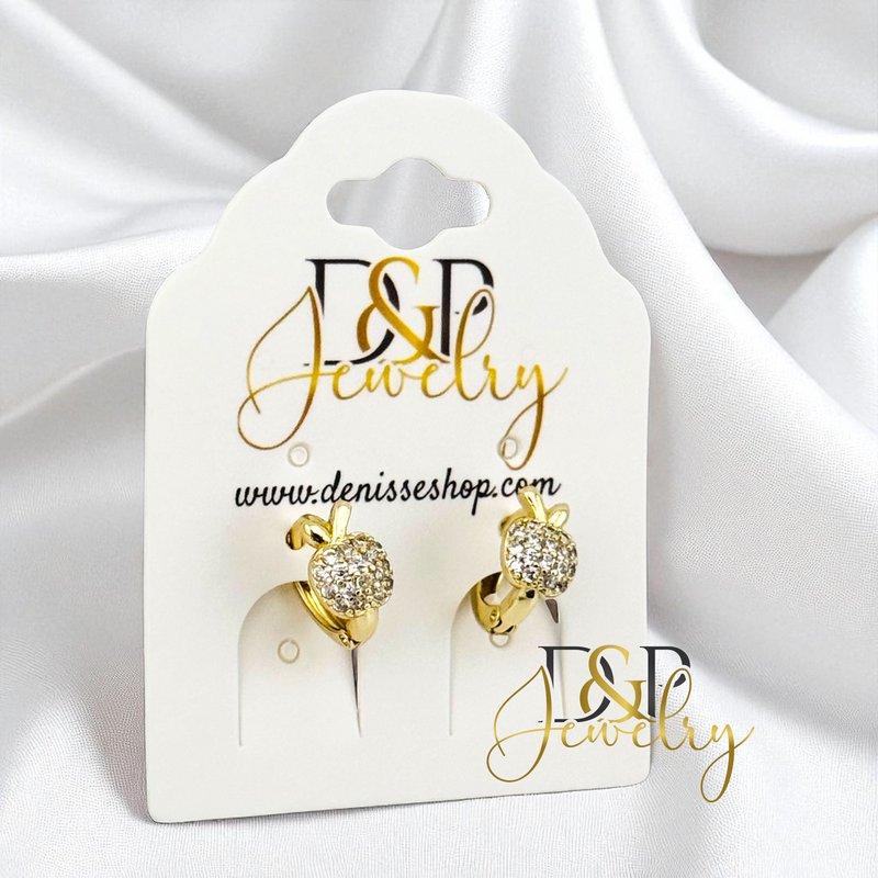 14K APPLE SMALL HOOP EARRING HP781