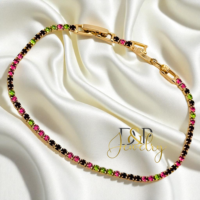 18K MULTICOLOR SLIM BRACELET BR826