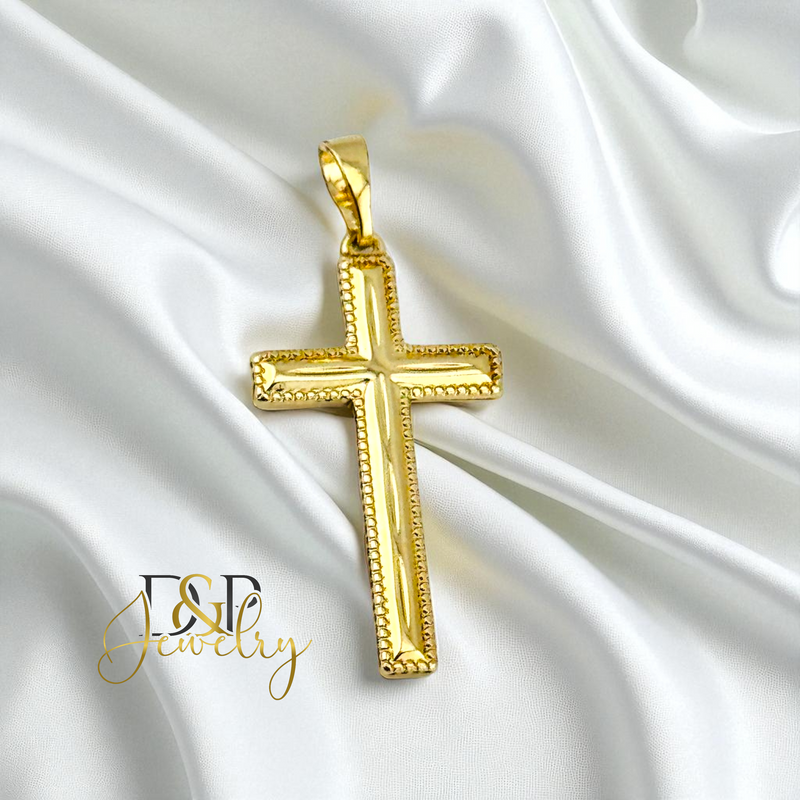 14K GOLD CROSS PENDANT P891