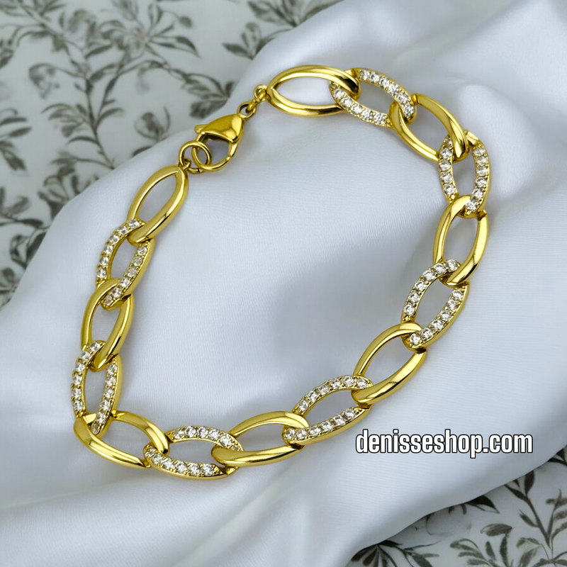 14K /WOMAN BLING LINK BRACELET BR585