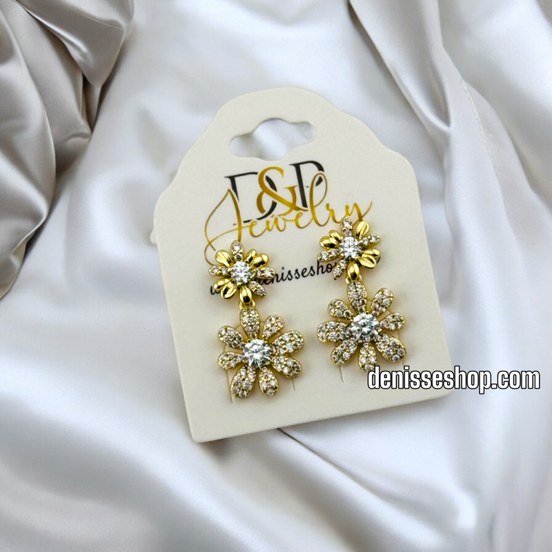 14K /WOMAN FLOWER EARRING E740