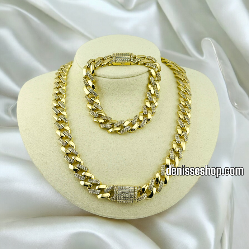 14K DIAMOND MONACO WITH BRACELET SET N33