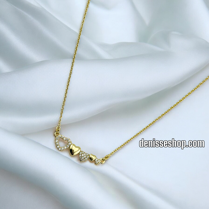 14K HEARTS NECKLACE 18&