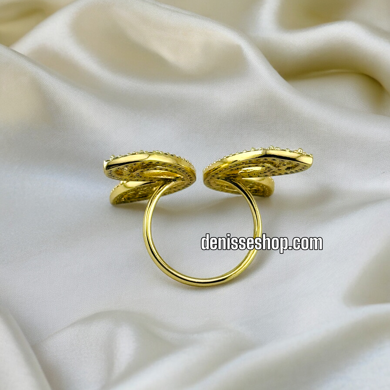 14K ADJUSTABLE BUTTERFLY RING RG185