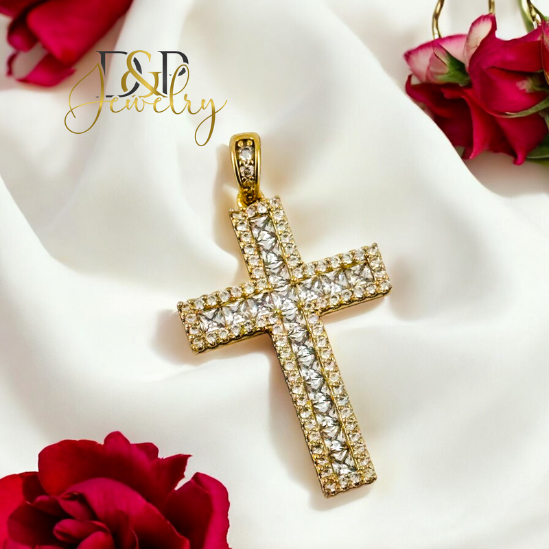 14K CROSS PENDANT P866