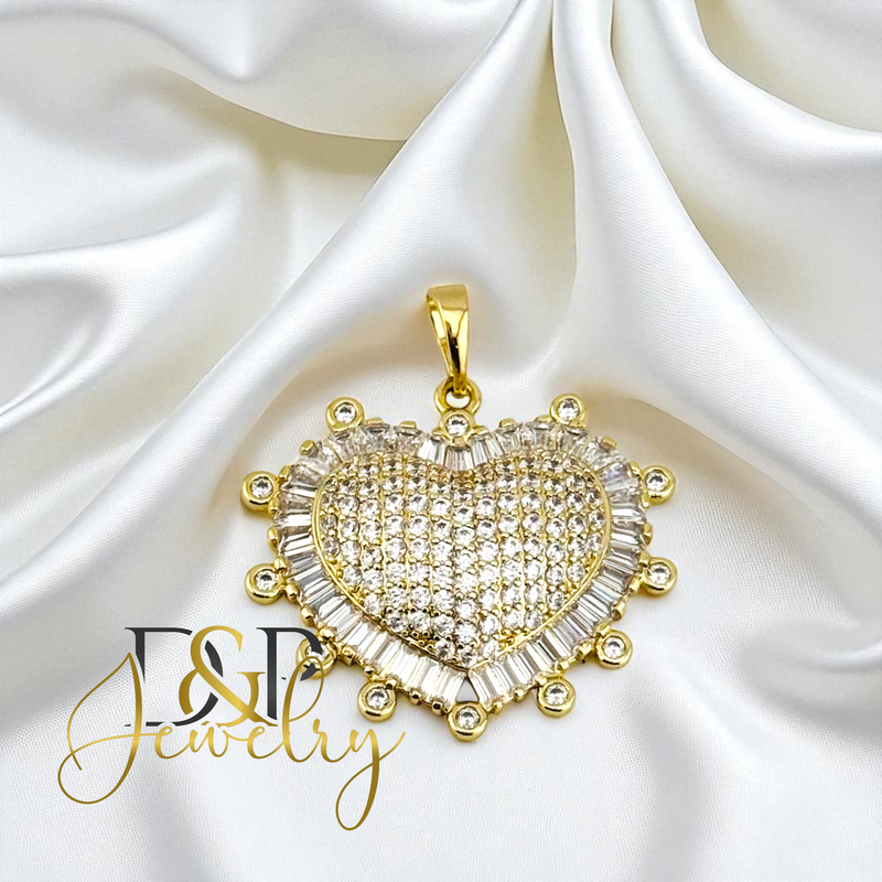 14K GOLD/HEART PENDANT P930