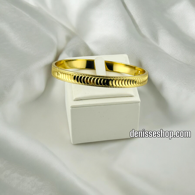 14K FASHION GOLD BANGLE BR485