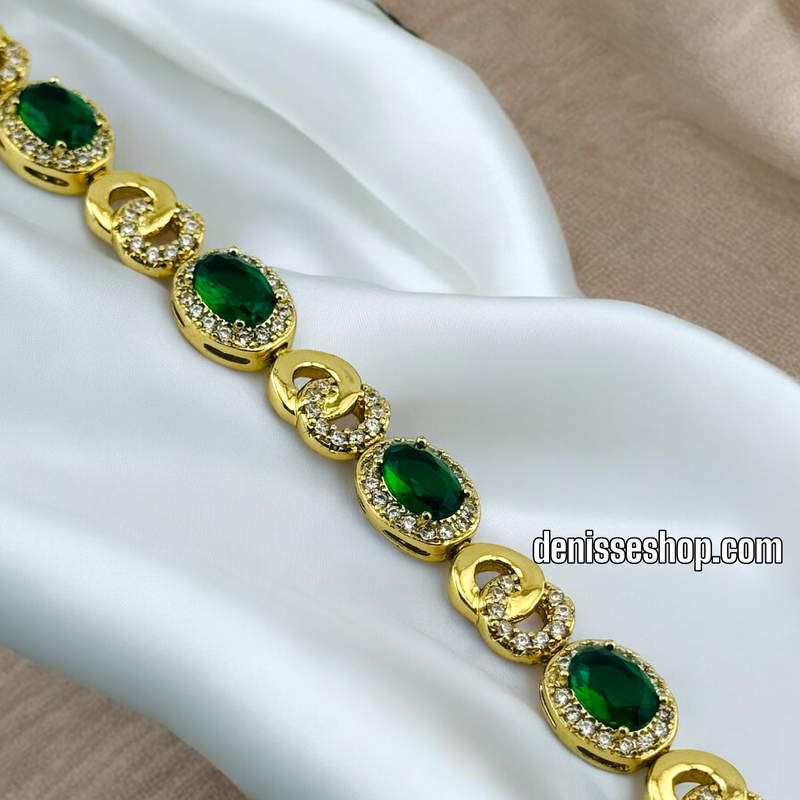 14K GREEN DESIGN BRACELET BR494