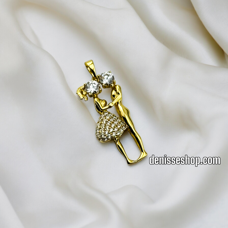 14K LOVING COUPLE PENDANT P380