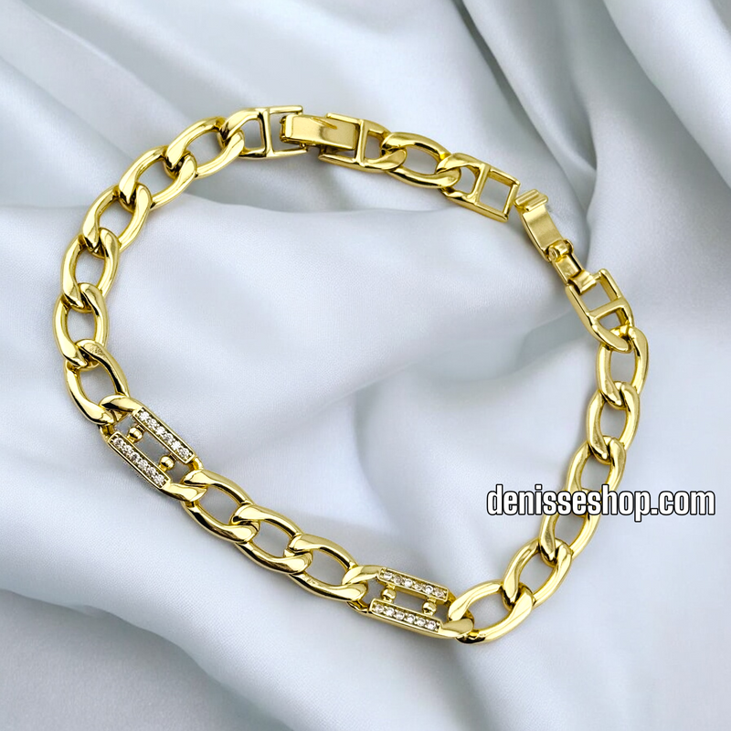 14K GOLD DESIGN / DIAMONDLINKS BRACELET BR640