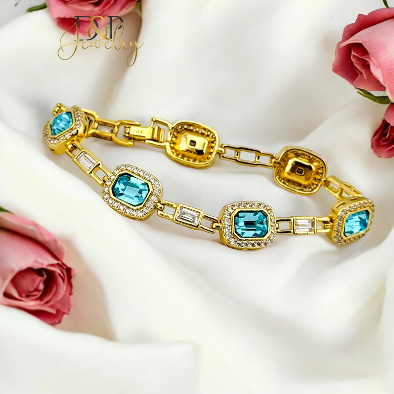 14K ELEGANT BLUE BRACELET BR692