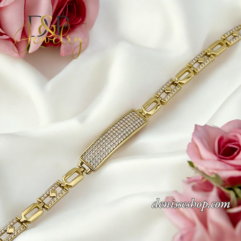 14K PLATE DESIGN BRACELET BR678