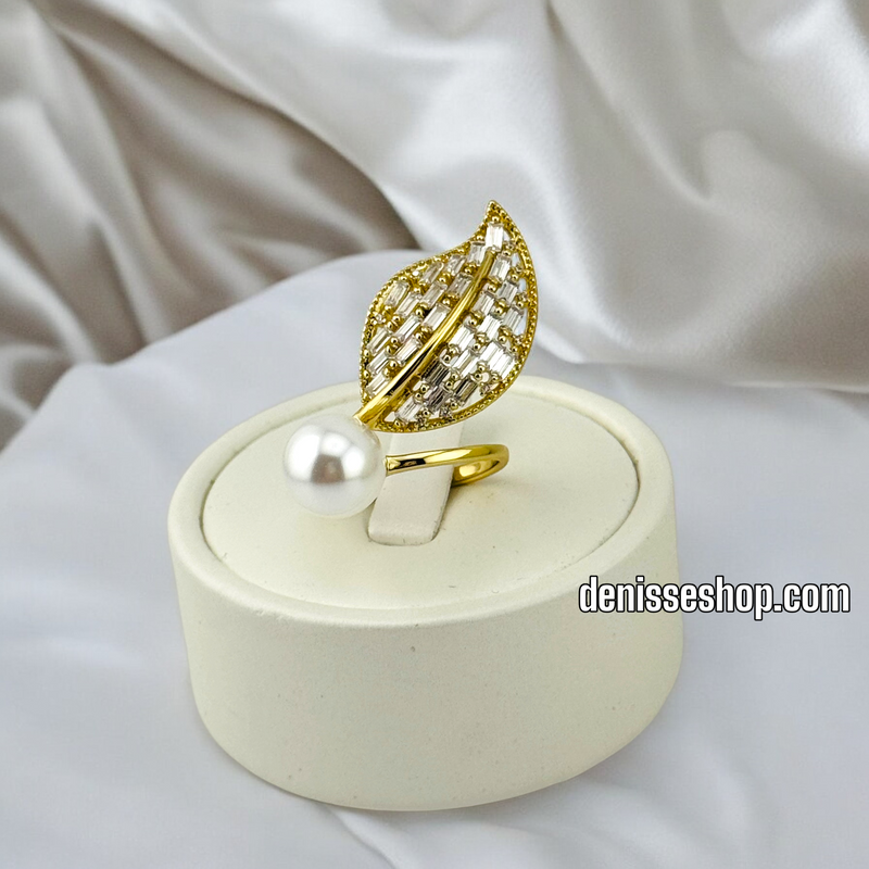 14K WOMEN PEARL LEAF RING RING RG295