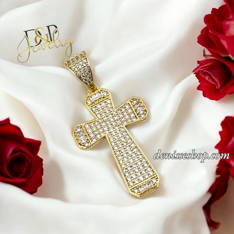 14K UNISEX CROSS PENDANT P664