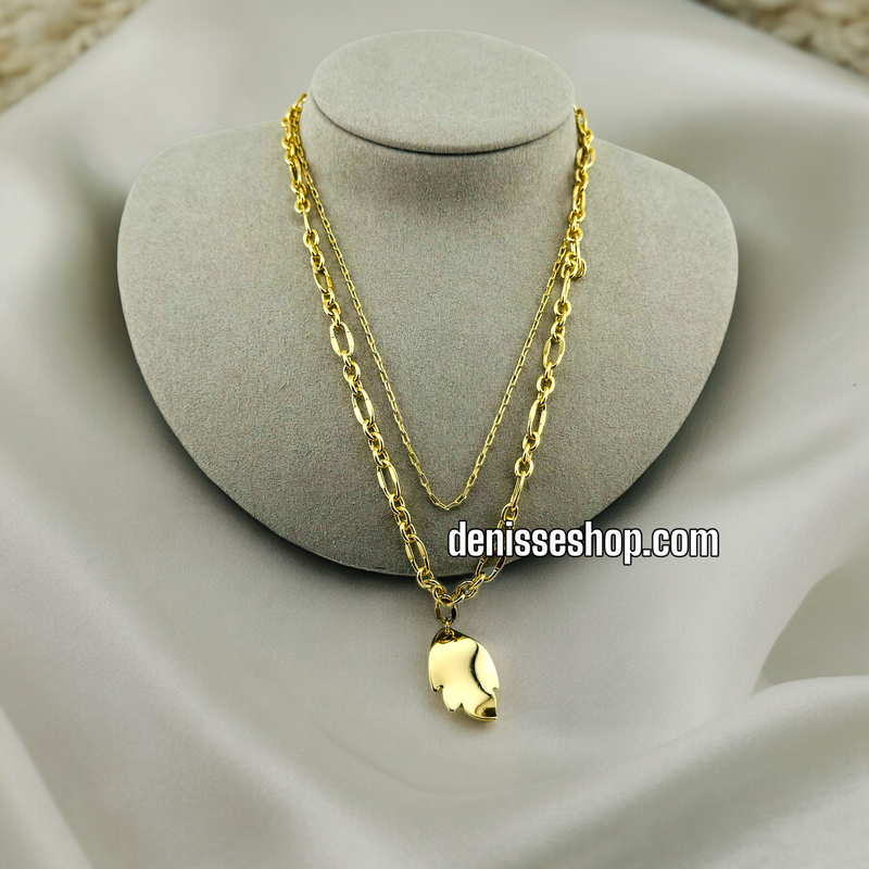 14K LEAVE NECKLACE C46