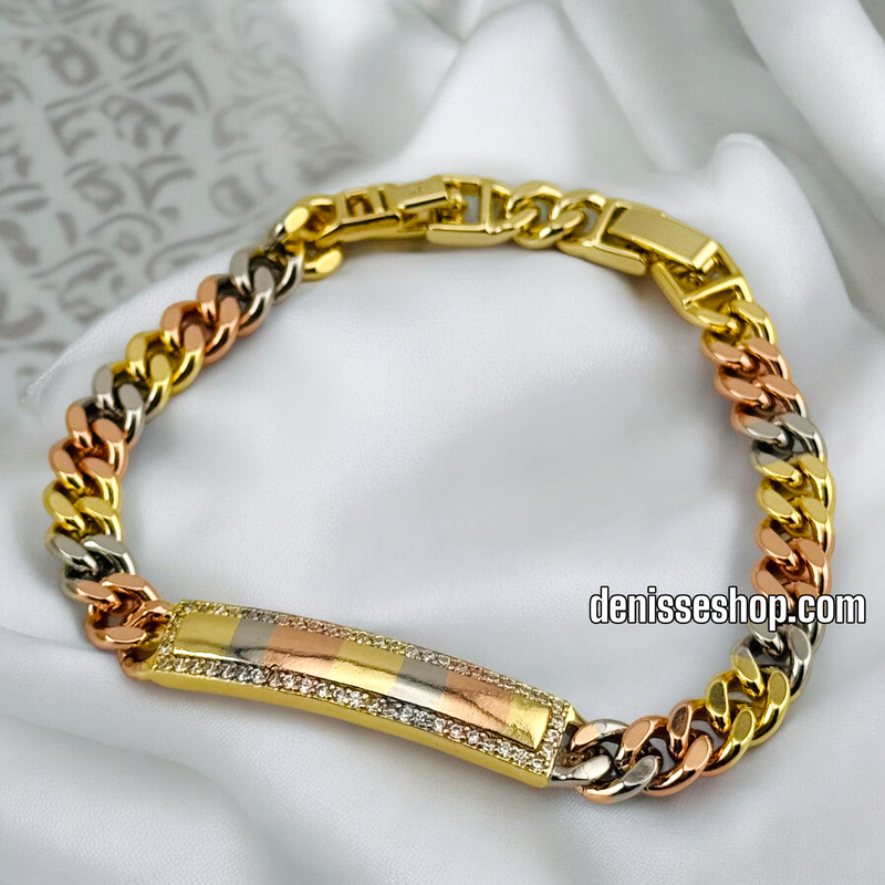 14K /WOMAN TRICOLOR BRACELET BR557