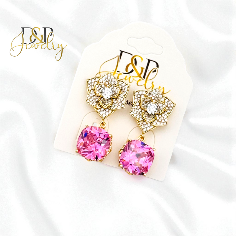 14K FLOWER EARRING E1047