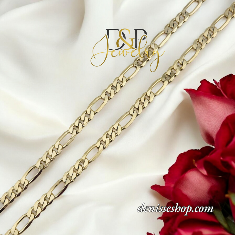 14K FIGARO CHAIN 5MM CH090