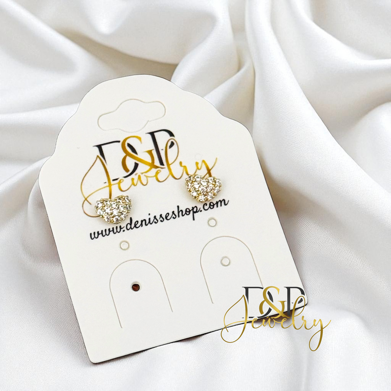 14K WOMEN/GIRL SMALL HEART EARRING E975