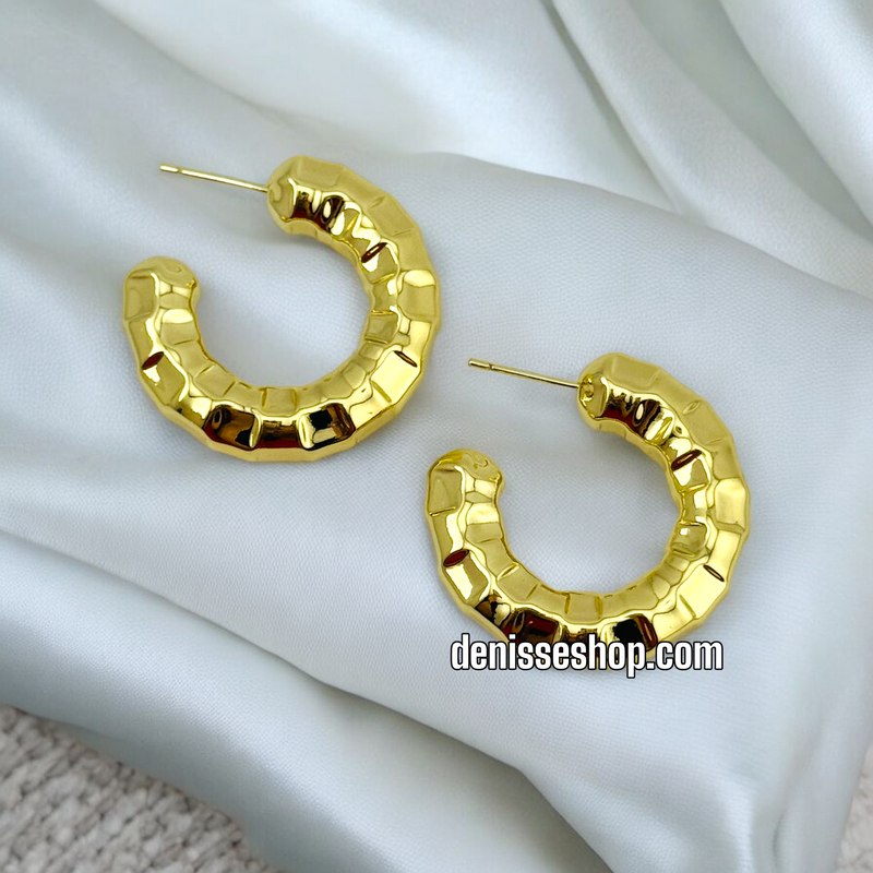 14K FASHION GOLD EARRING E593