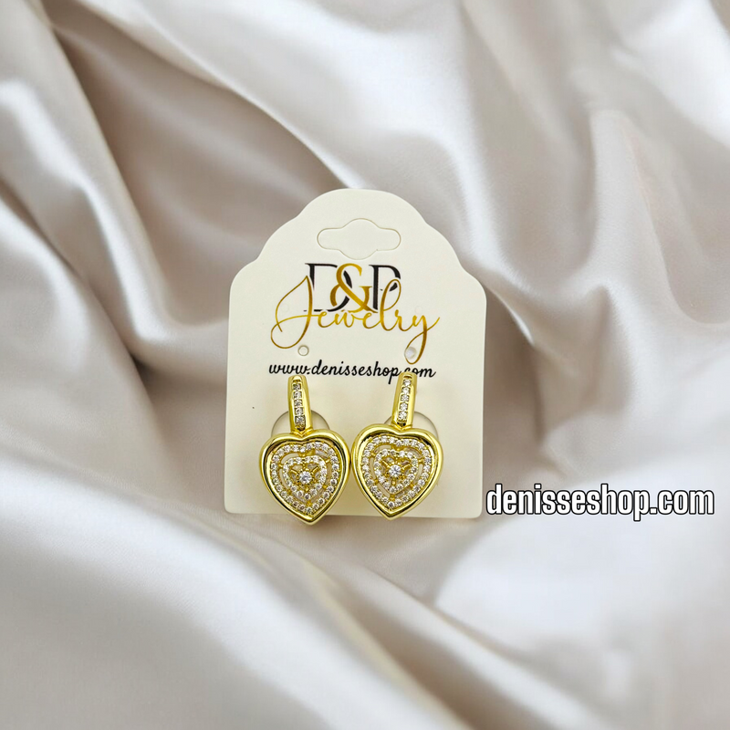 14K / HEART HUGGIE EARRING E754