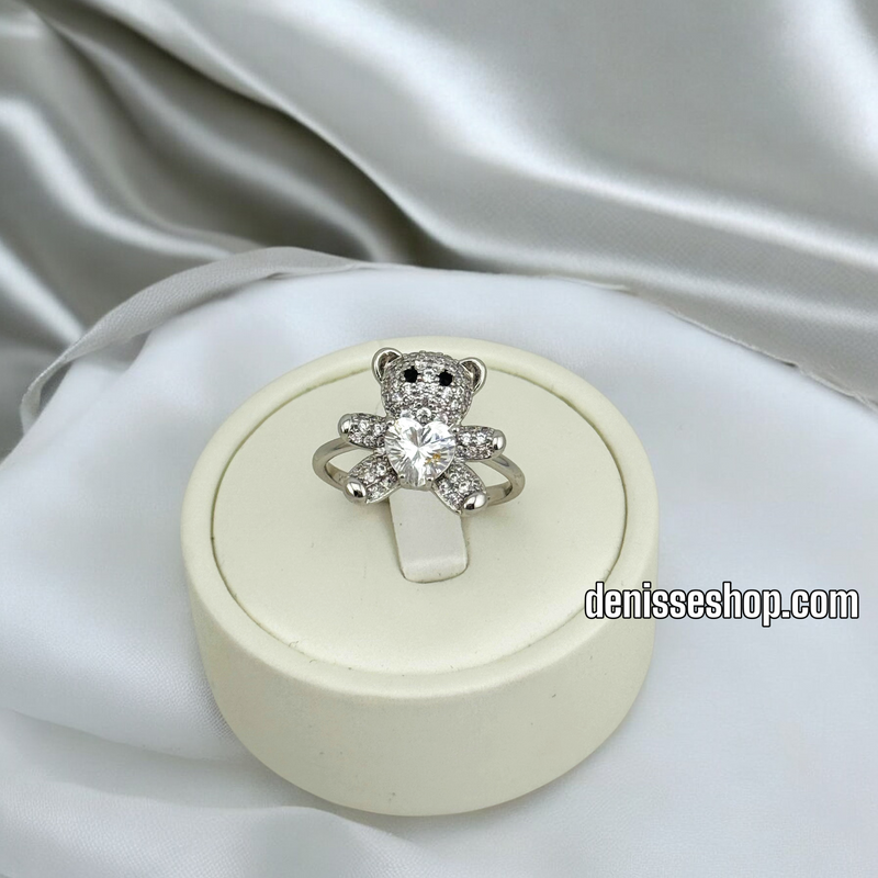 14K WOMEN/SILVER BEAR RING RG329