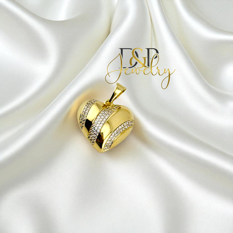 14K GOLD HEART PENDANT P895