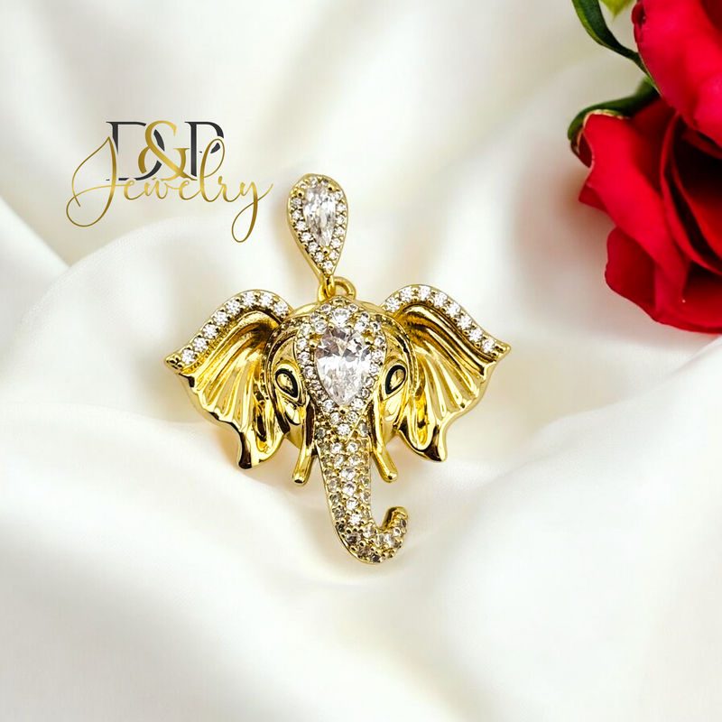 14K ELEPHANT HEAD PENDANT P830