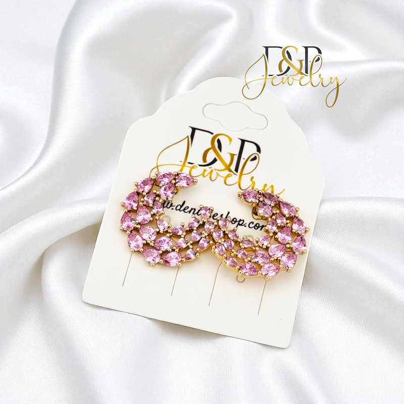 14K MOON EARRING E976