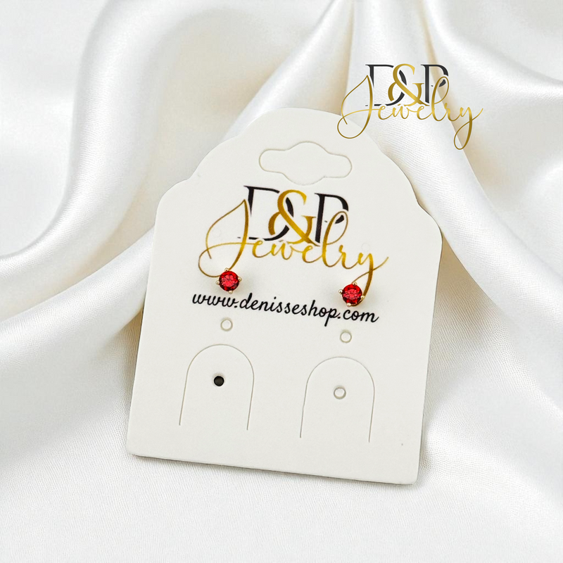 14K SMALL ZIRCONIA EARRING E966