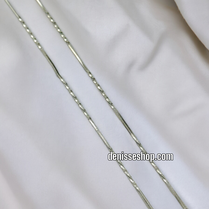 MOUSE TAIL SILVER CHAIN 1 MM C519