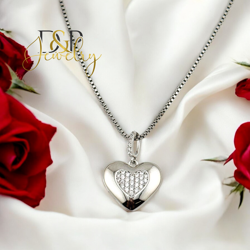SILVER HEART PENDANT P772