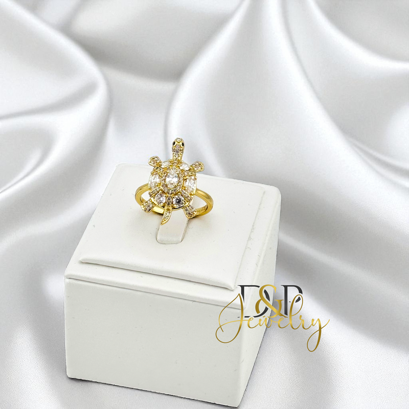 14K TURTLE CHUNKY RING RG423