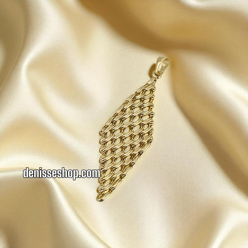 14K GOLD/LEAF NET PENDANT P931