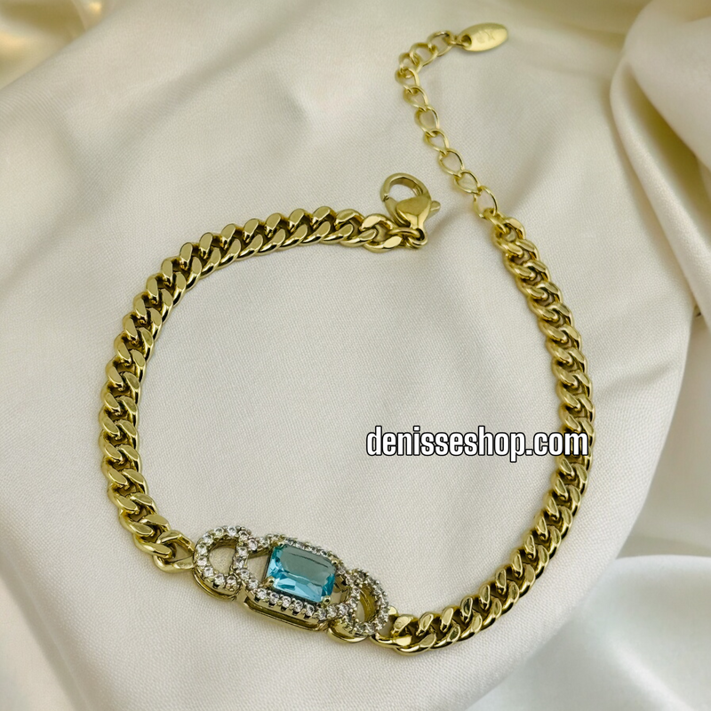 14K LIGHT BLUE BRACELET BR390