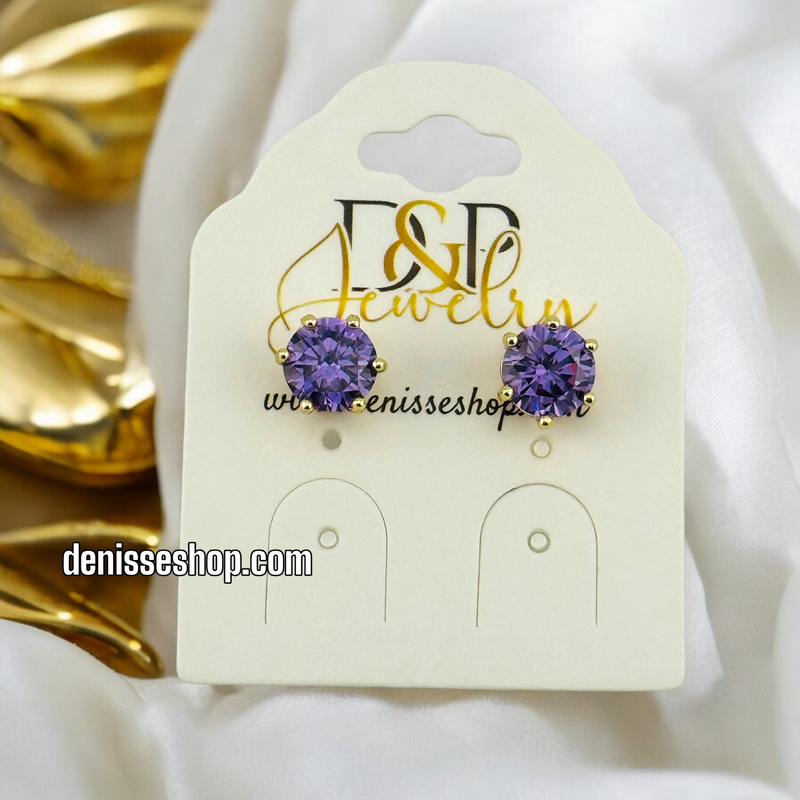 14K PURPLE EARRING E600