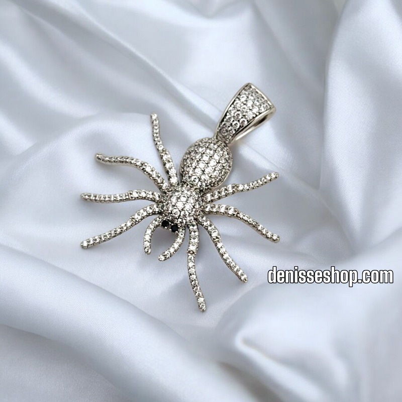 SILVER WOMAN SPIDER PENDANT P643