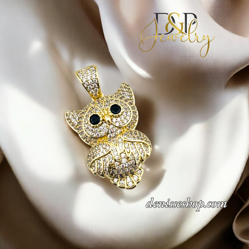 14K OWL PENDANT P708