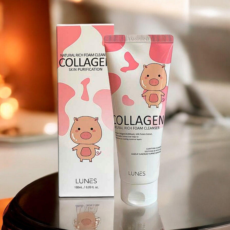 Lunes Collagen Skin Purification Natural Rich Foam Cleanser 180 Ml