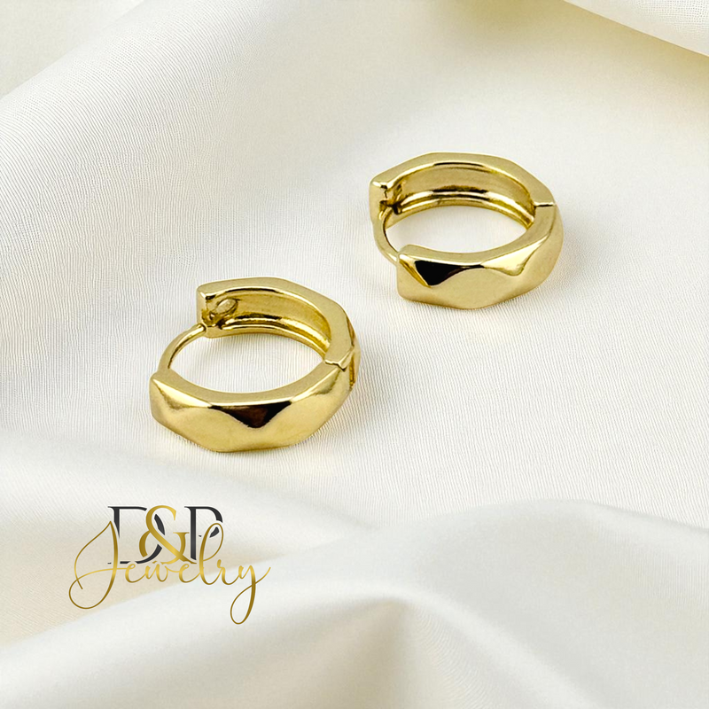 14K PLAIN HOOP EARRING HP858