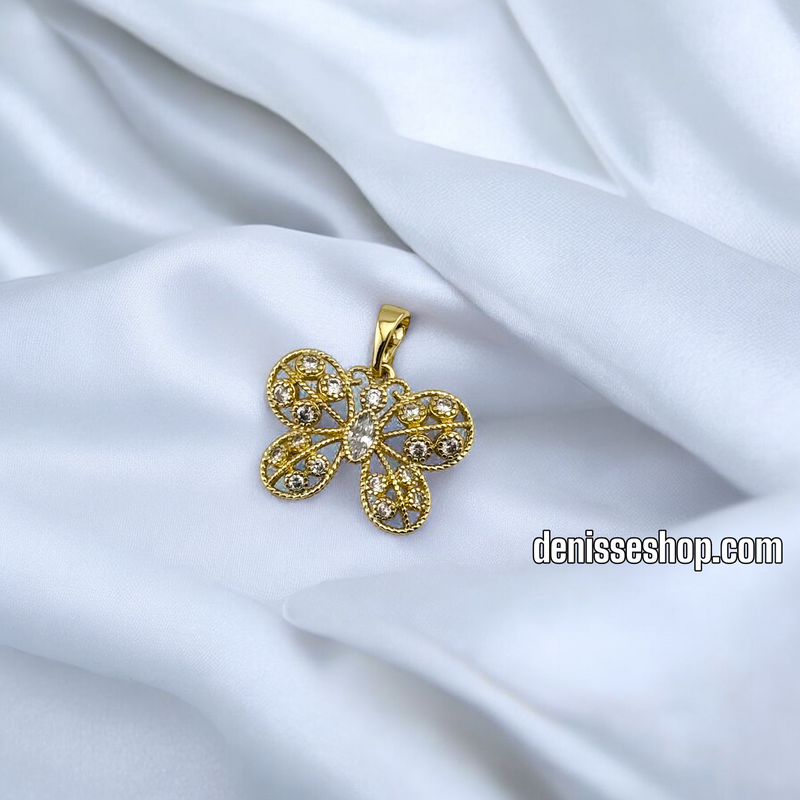 14K BUTTERFLY WOMEN/GIRL PENDANT P660