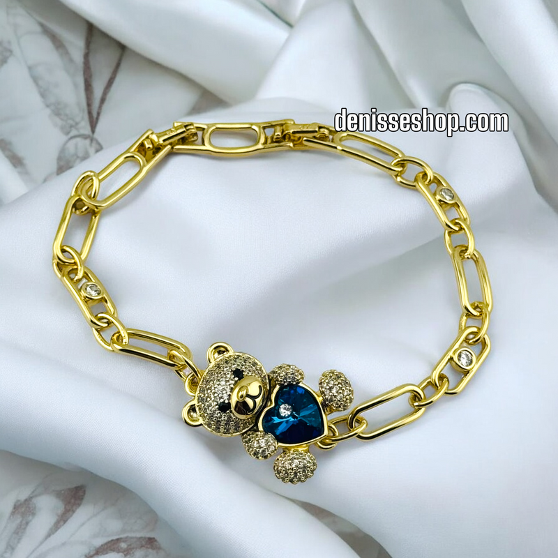 14K BLUE BEAR BRACELET BR502