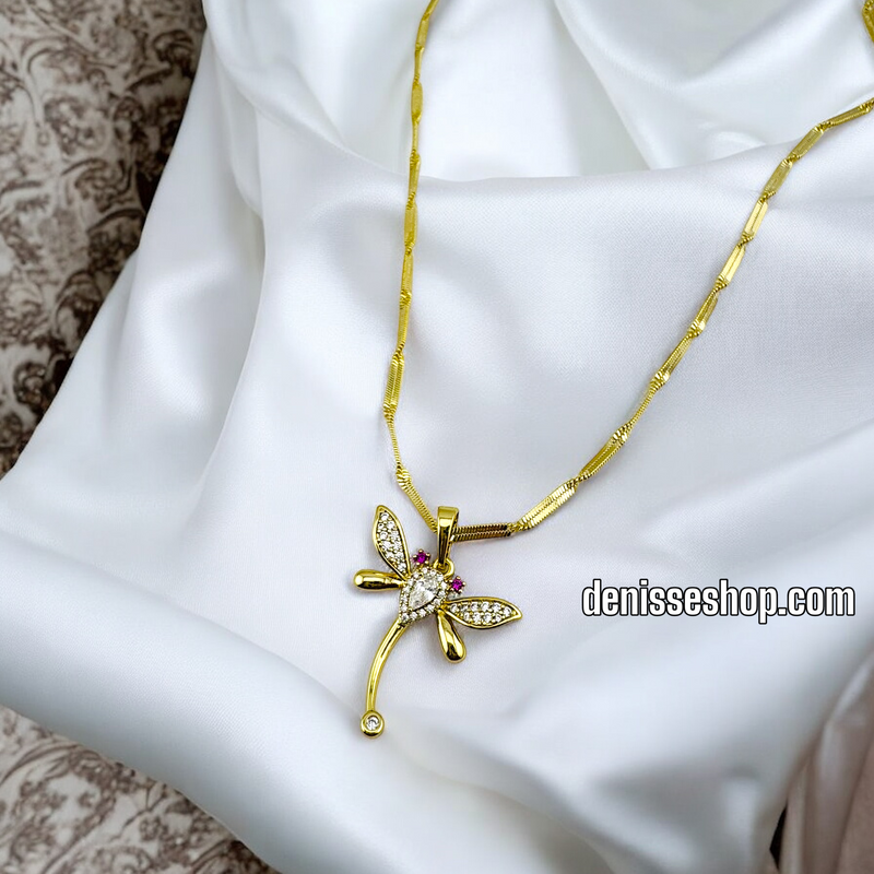 14K DRAGONFLY NECKLACE 18&