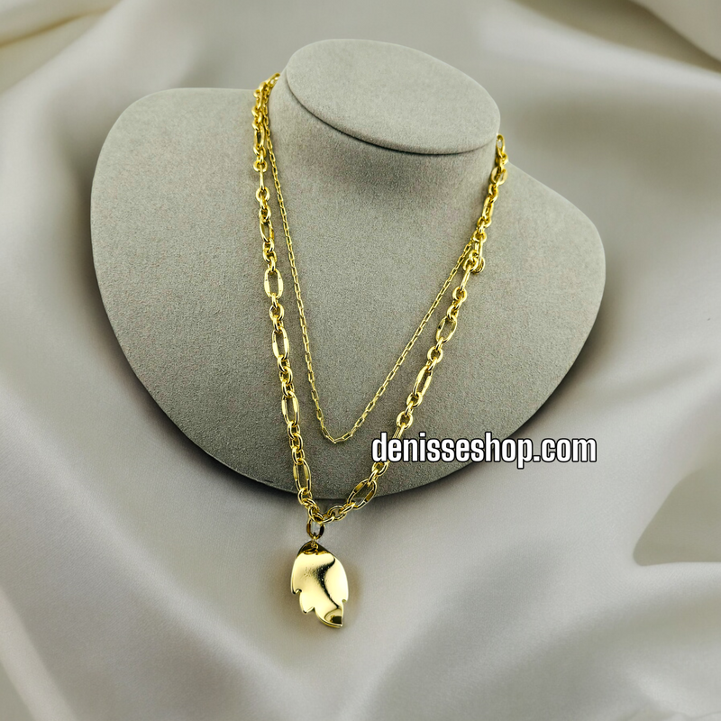 14K LEAVE NECKLACE C46