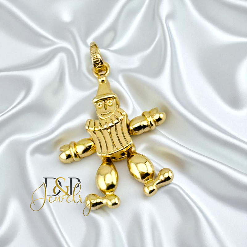 14K GOLD CLOWN PENDANT P884