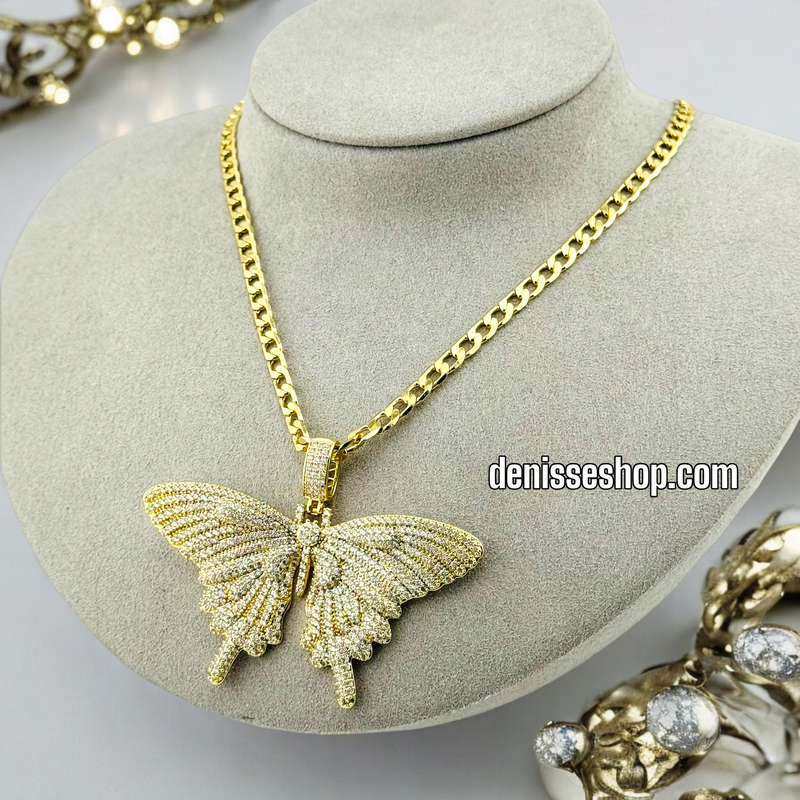 14K BUTTERFLY PENDANT P411