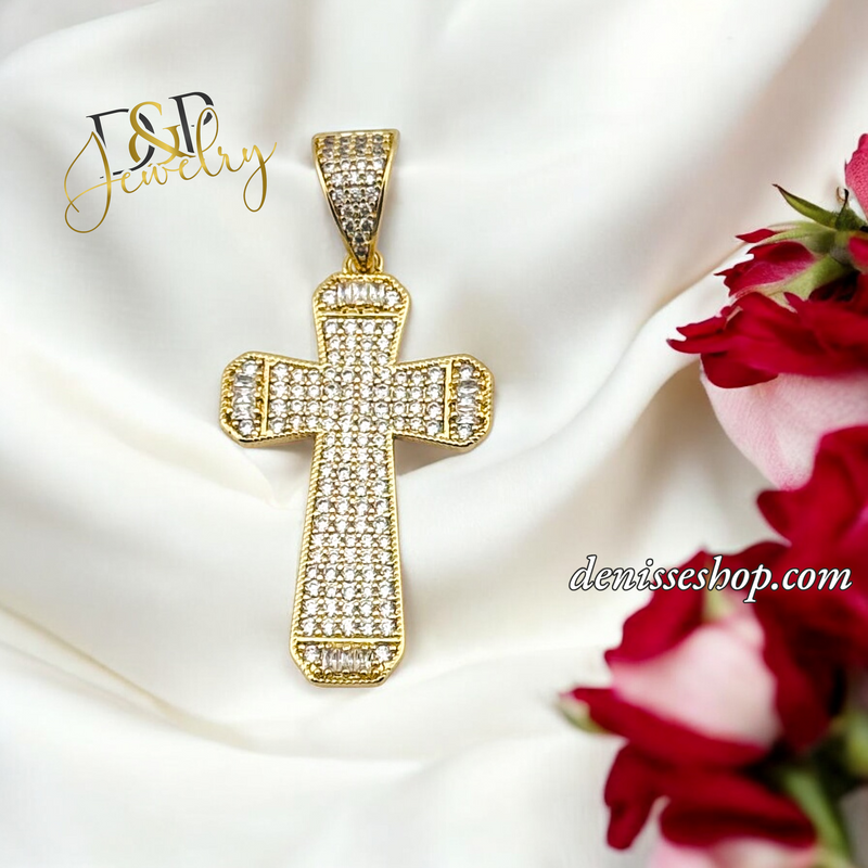 14K UNISEX CROSS PENDANT P664