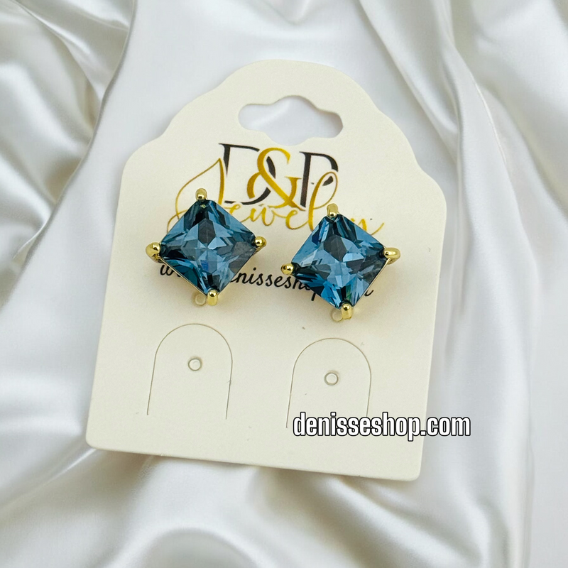 14K BLUE EARRING E580